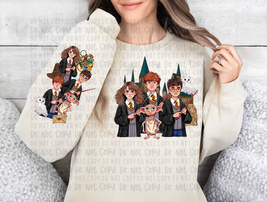 HP wizard with castle pocket and sleeve png