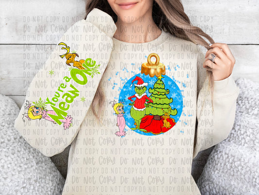 you're a mean one ornament with sleeve png