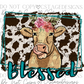Cow "Blessed" Digital Image PNG
