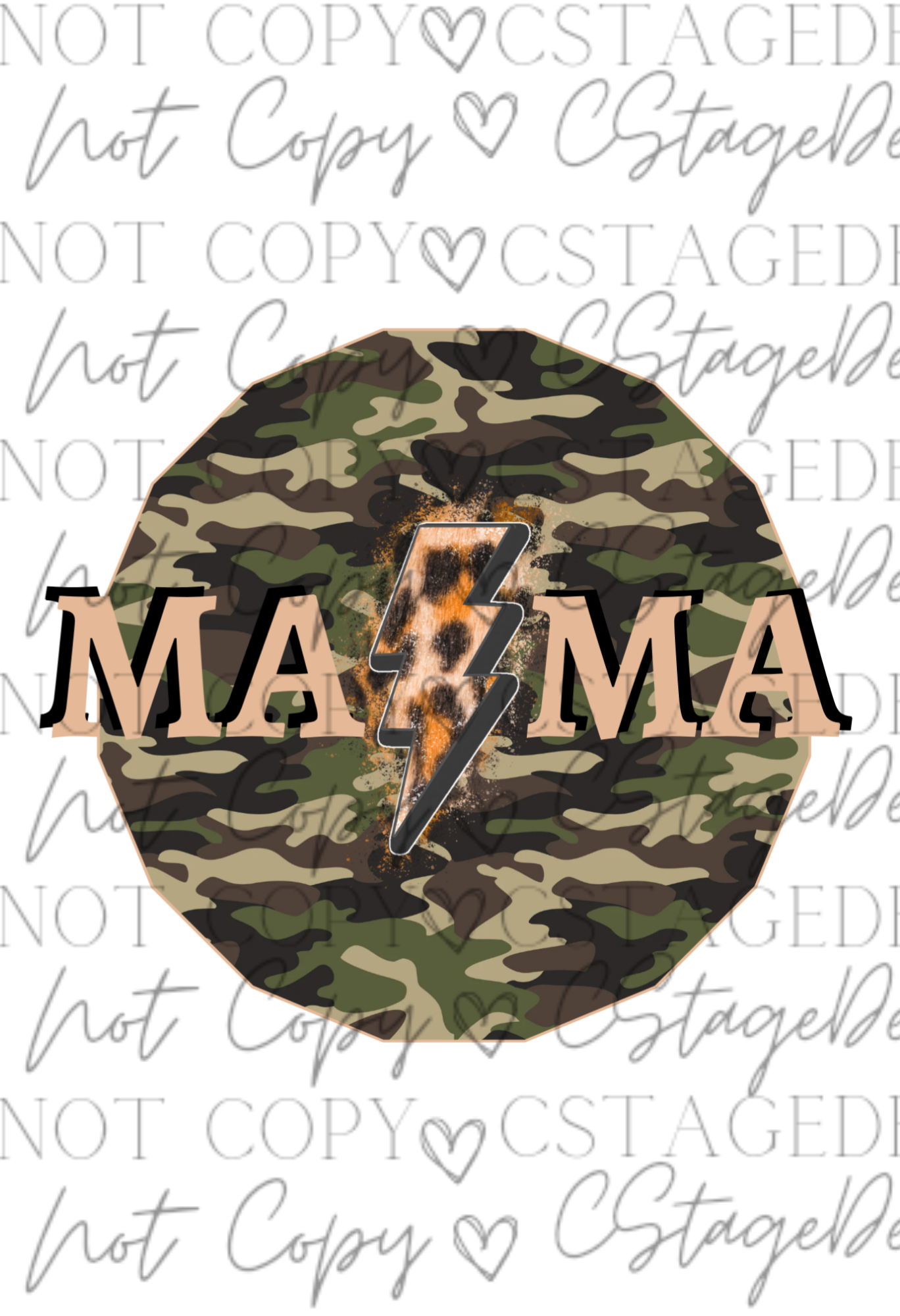 MAMA Camo Cheetah Digital Image PNG