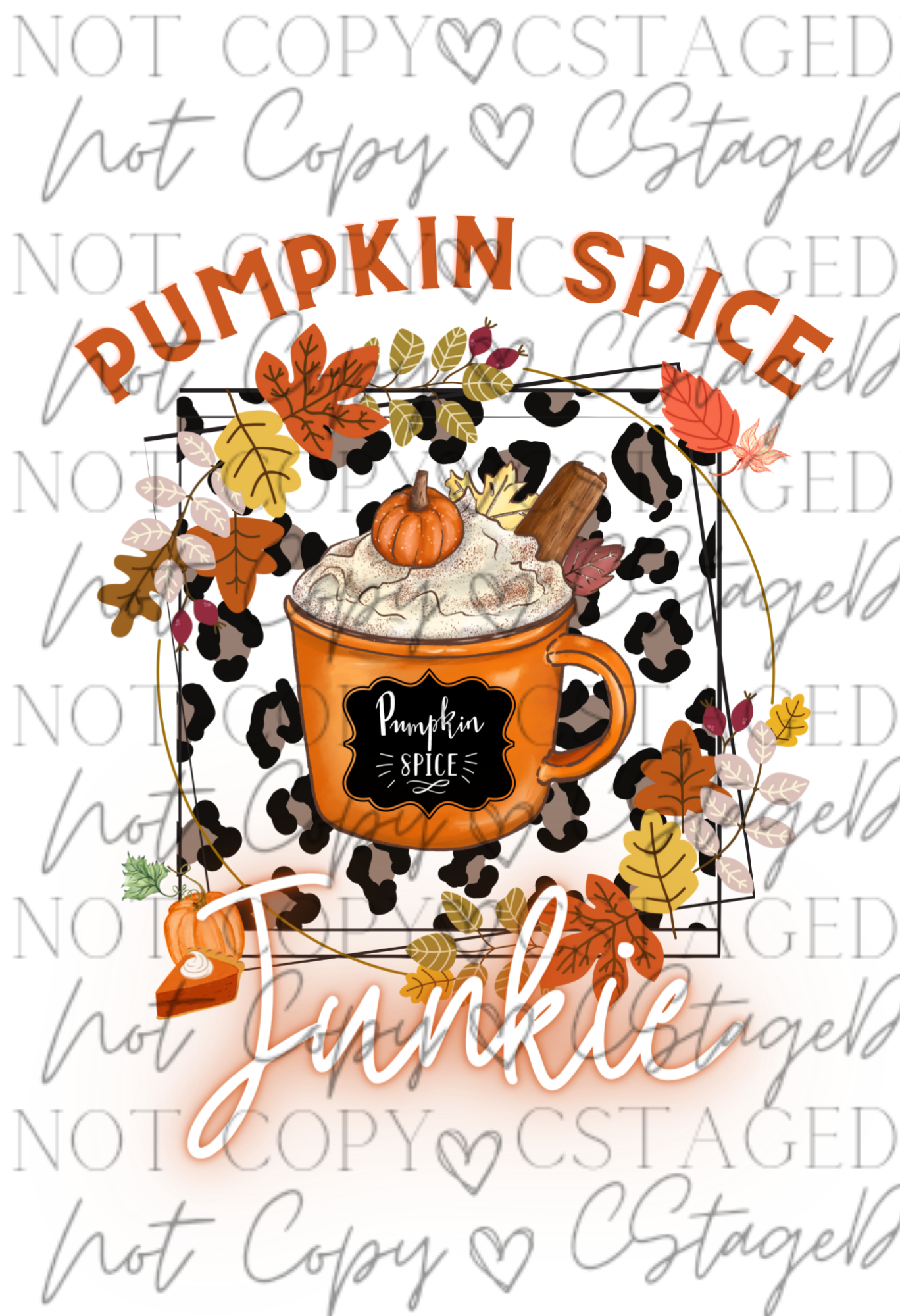 Pumpin Spice Junkie Digital Image PNG