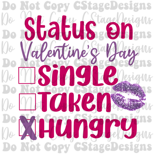 Status on Valentines Day Digital Image PNG