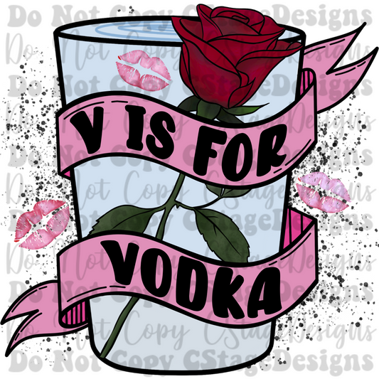 V is for Vodka Digital Image PNG