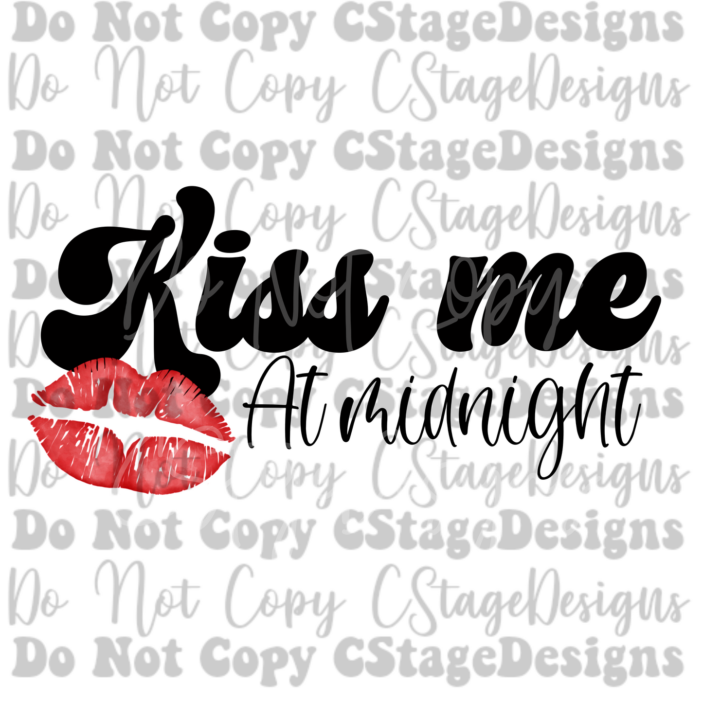 Kiss me at midnight Digital Image PNG