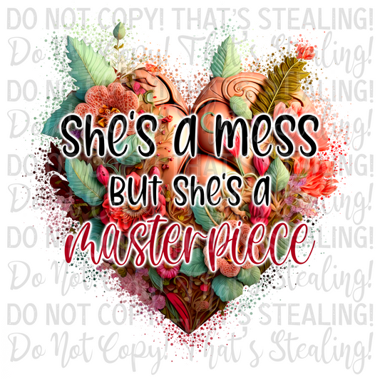 She's a mess but she's a masterpiece Digital Image PNG
