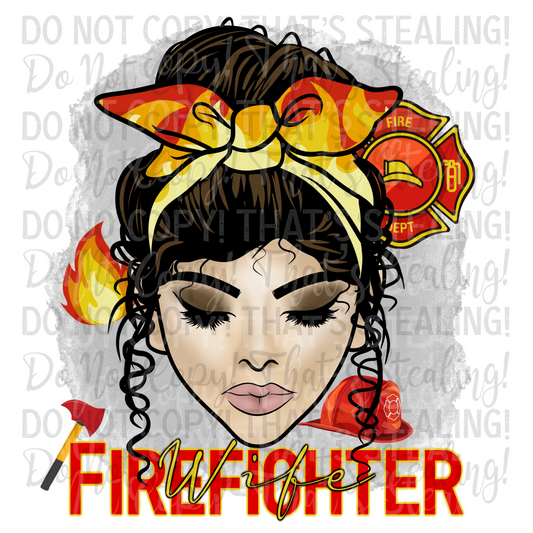 Firefighter Wife Digital Image PNG