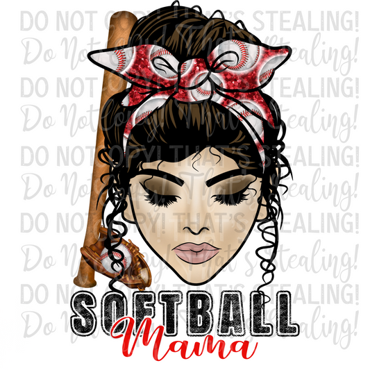 Softball Mama Digital Image PNG