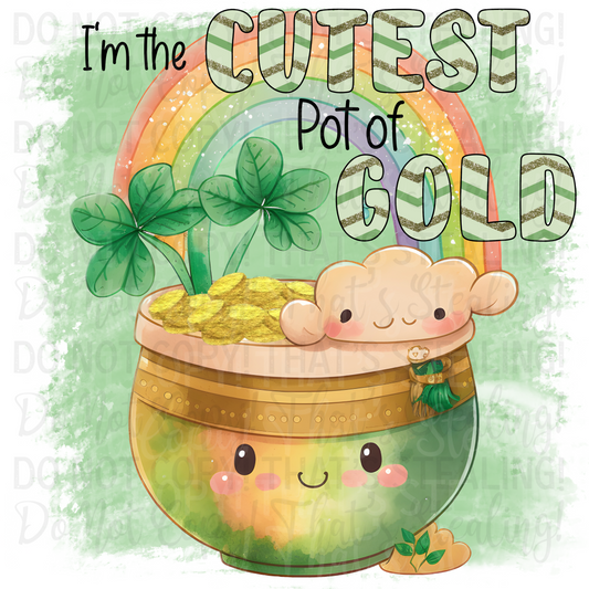 I'm the cutest pot of gold Digital Image PNG