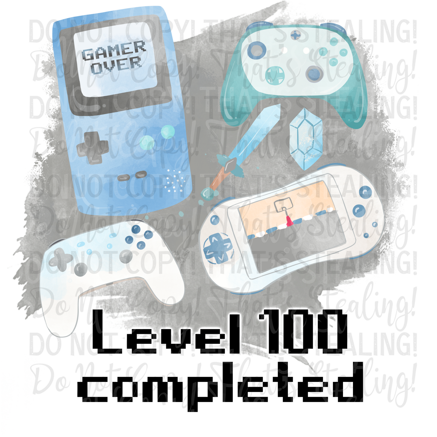 Level 100 Completed Digital Image PNG