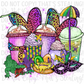 Colorful Cheetah Mardi Gras Digital Image PNG