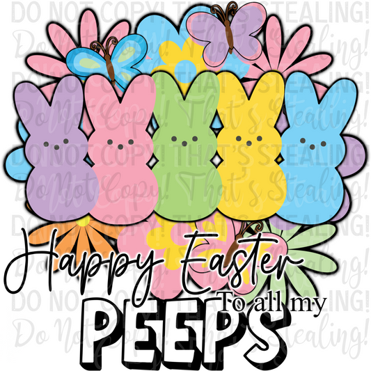 Happy Easter to all my Peeps Digital Image PNG