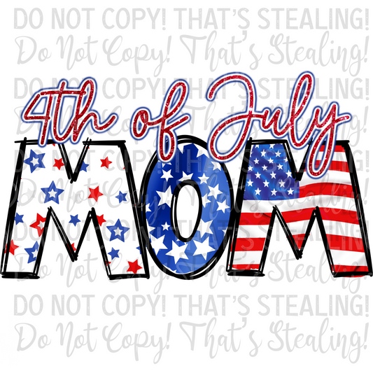 4th of July Mom Digital Image PNG