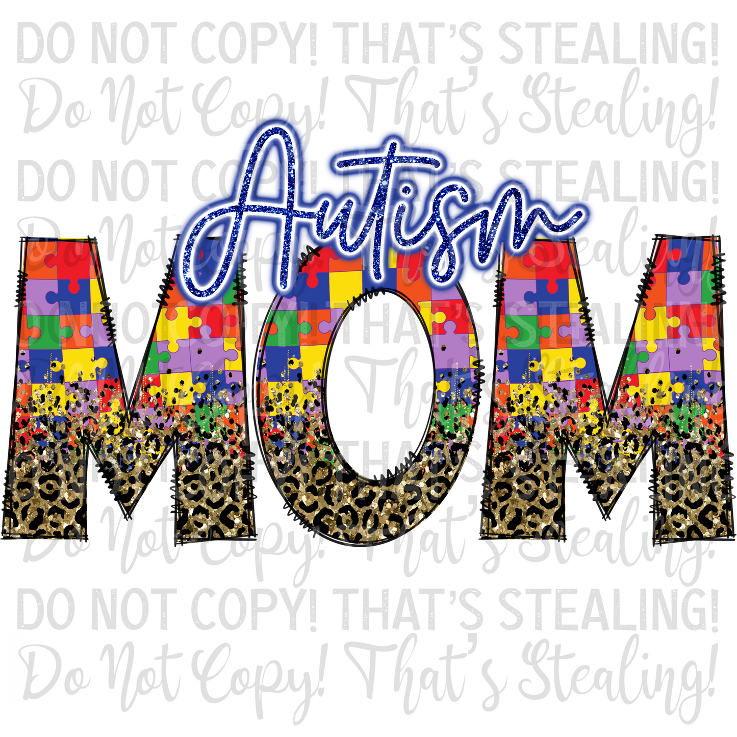 Autism Mom Digital Image PNG