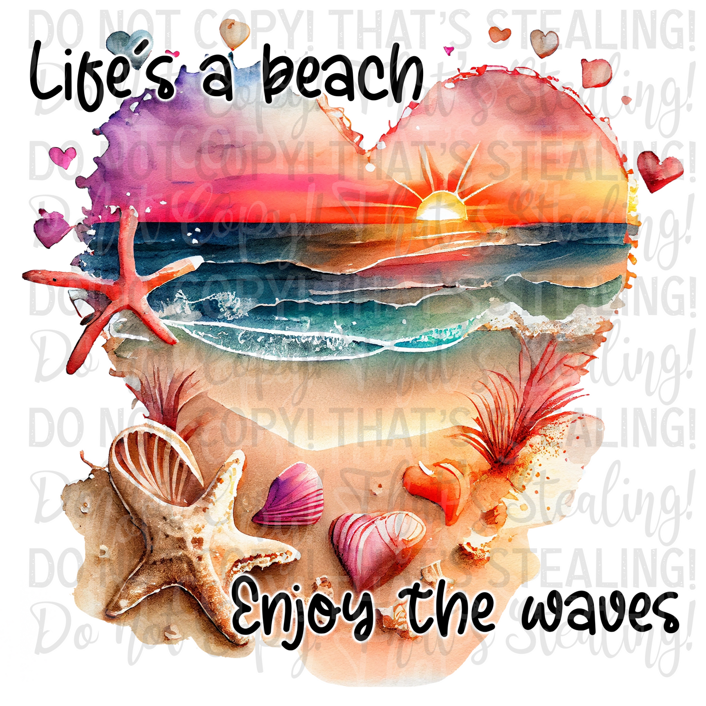 Lifes a beach Enjoy the waves Digital Image PNG