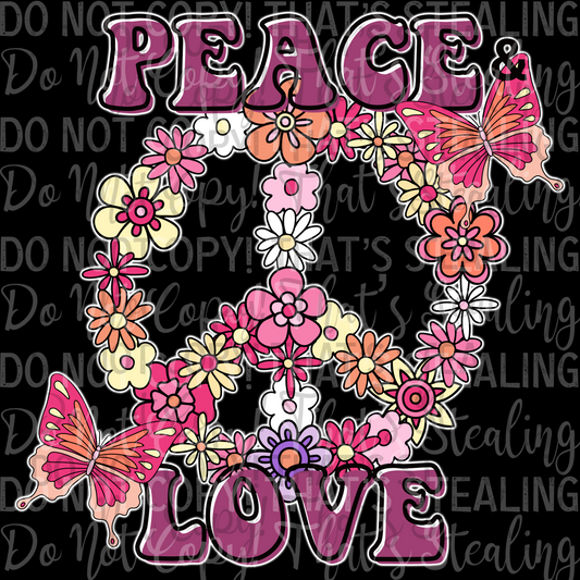 Semi Exclusive Peace & Love Digital Image PNG