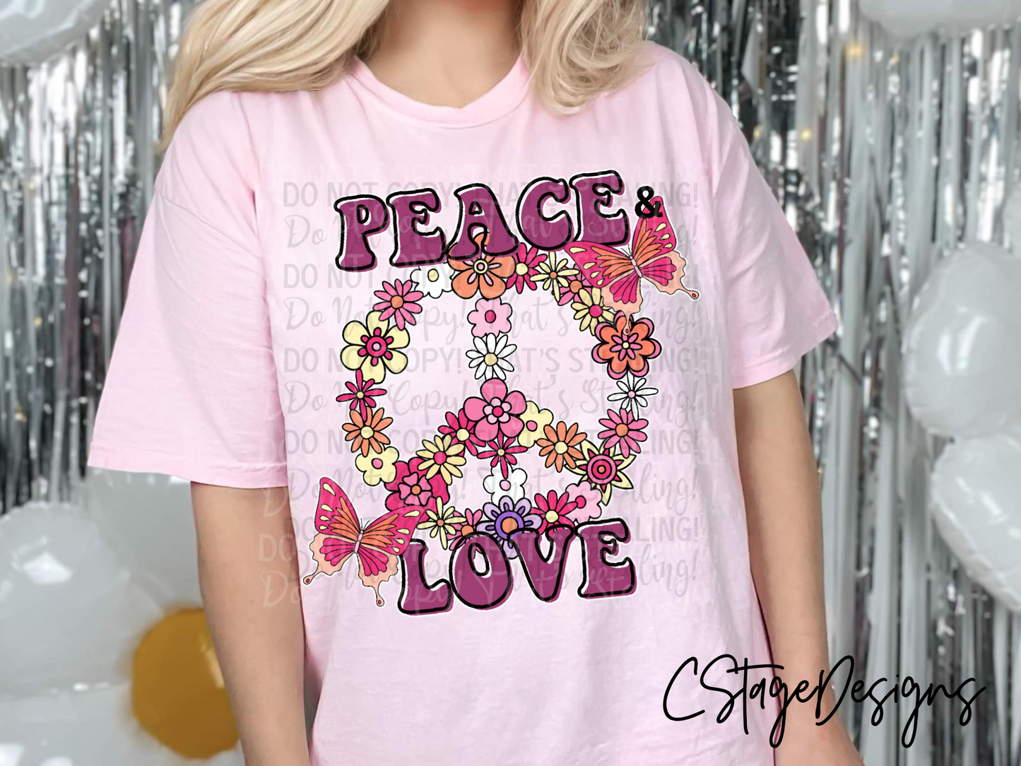 Semi Exclusive Peace & Love Digital Image PNG